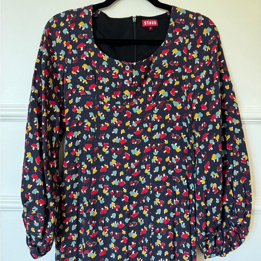 💞 SOLD 💞 Staud Demi Mushroom Lara Midi Dress - Picture 5 of 8